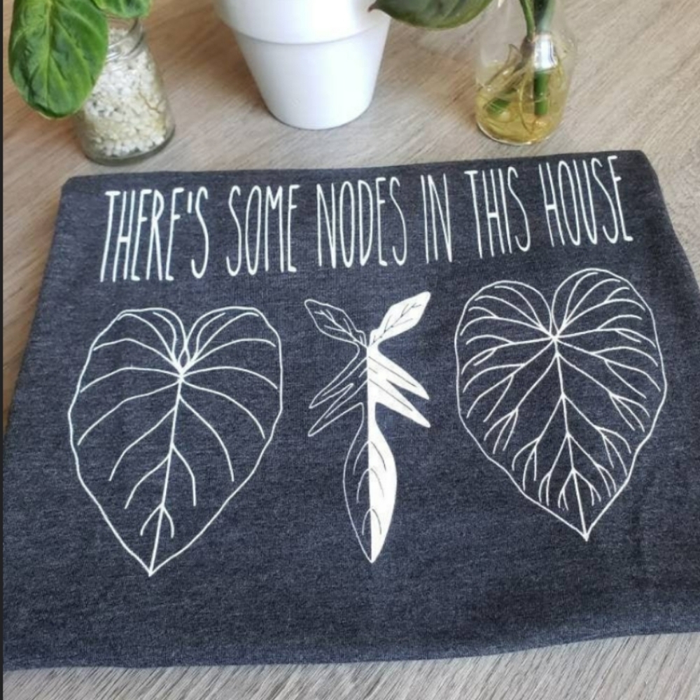 There's Some Nodes In This House Philodendron Leaf Funny Plant T Shirt